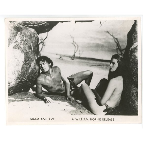 Adam and Eve Movie Press 8x10 1958 Photo William Horne Christiane Martel Vintage - Picture 1 of 2
